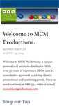 Mobile Screenshot of mcmproductions.com